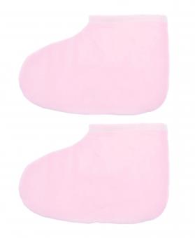 Terry toe booties 2 pieces for paraffin applications pink 