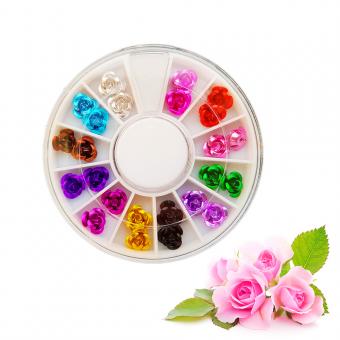 Roses blossoms flowers nail art decoration 24 rose blossoms in 12 colors nail decoration nail art 